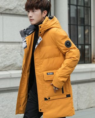 2019 áo khoác cotton mới cho nam áo khoác mùa đông nam áo khoác cotton thủy triều thanh niên quần áo mùa đông dài xuống
