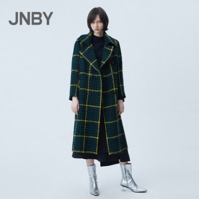 [Giống như trung tâm mua sắm] JNBY / Jiangnan thường dân 2019 mùa đông mới houndstooth áo dài nữ 5J0240150
