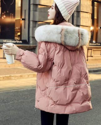 Áo khoác lông vịt trắng cho nữ dài trung bình dài 2019 mùa đông mới Áo khoác nữ mùa đông thời trang Hàn Quốc