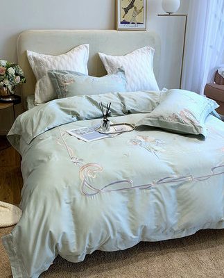 Cotton bốn mảnh không khí phong cách châu Âu Phong cách châu Âu và Mỹ 1,8m chăn đôi chăn ga gối đệm nhà dệt