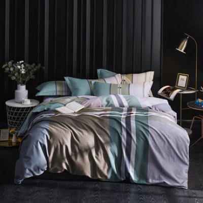 Cotton lông cừu dày bốn mảnh cotton bed quilt quilt đôi bầu không khí đơn giản 1,5 mét Bộ đồ giường 1,8m