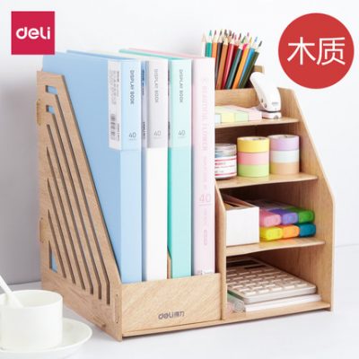 Kết hợp hiệu quả của hộp tập tin đa chức năng hộp tập tin bằng gỗ hộp lưu trữ hộp hoàn thiện hộp tập tin giá để bàn kệ sách đơn giản DIY thư mục sáng tạo văn phòng phẩm mạng văn phòng vật tư