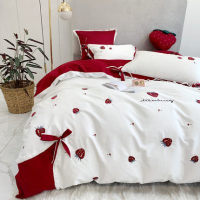 Châu Âu 60S dài chủ yếu cotton bốn mảnh cotton công chúa gió giường ga giường đơn giản cô gái trái tim quilt