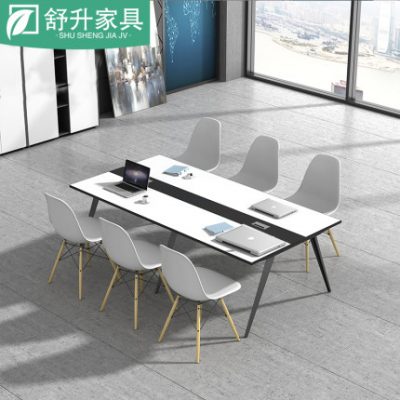 Bàn hội nghị bàn dài đơn giản hiện đại phòng hội nghị quầy bar tiếp tân kích thước bàn đàm phán và ghế kết hợp nội thất văn phòng