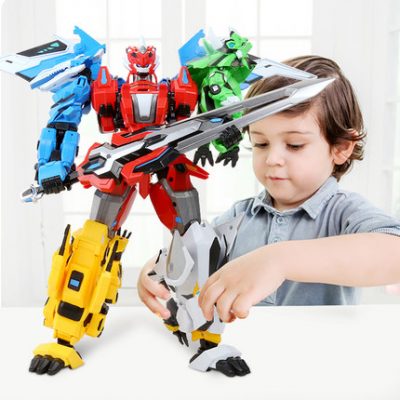 Đồ chơi biến dạng chính hãng Steel Flying Dragon 2 King Kong 5 Ultraman Dinosaur Tyrannosaurus Triceratops Robot Boy Child