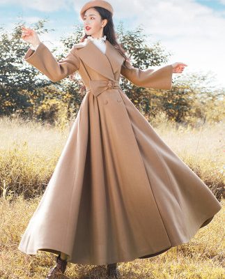 Bo Xi Paris ấn tượng áo len mùa đông nữ 2019 mới cổ áo ve áo retro eo dài
