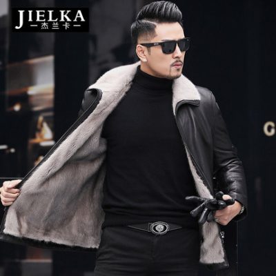 Áo choàng lông chồn đực lông chồn lông chồn toàn bộ lông chồn lông lông một da áo khoác da