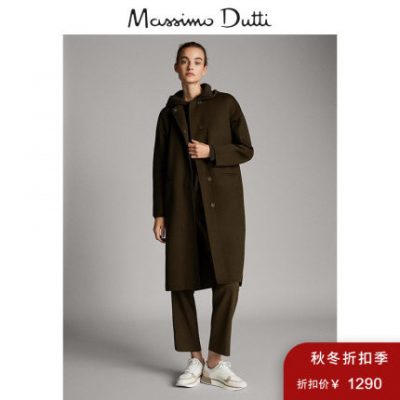 Áo khoác len nữ mùa thu / đông làm bằng tay của Massimo Dutti 06405511505