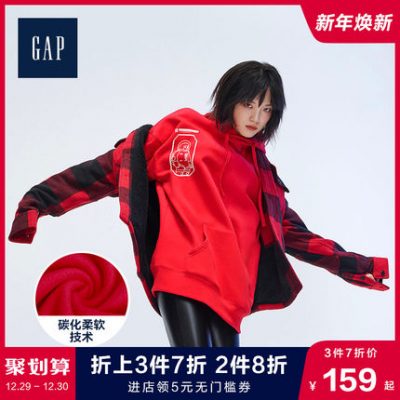 Gap Women Áo thun Lông cừu Áo len Mùa thu Mùa đông 555659 Lễ hội âm nhạc Dâu tây Hợp tác Hàng đầu