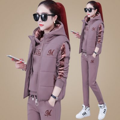 Áo ba lỗ nữ dày cộng với nhung 2019 mùa đông phong cách mới nữ phù hợp với áo khoác thể thao mùa thu đông