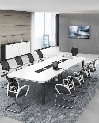 Bàn hội nghị bàn dài đơn giản bàn đàm phán hiện đại và ghế kết hợp phòng hội nghị kích thước thanh đào tạo bàn nội thất văn phòng