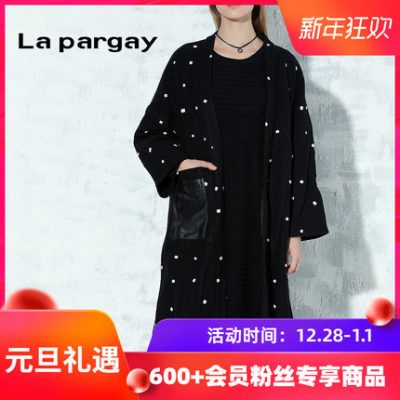 Napa Jia mùa đông mới màu đen đơn giản, áo khoác len cashmere dày của phụ nữ