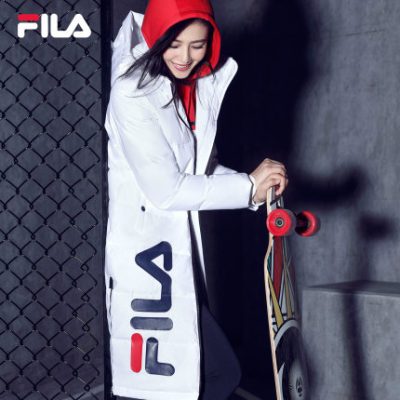 FILA Feile chính thức Gao Yuanyuan cùng áo khoác nữ 2019 mùa đông mới thể thao áo khoác dệt lỏng
