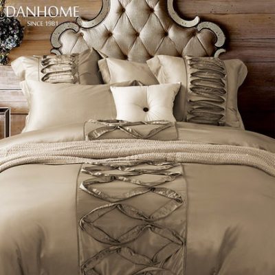 Danhong Châu Âu Bốn mảnh Cotton Trim Satin Khăn trải giường Mỹ Khăn trải giường sáu mảnh Khách sạn Mô hình phòng ngủ