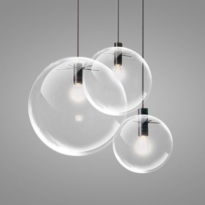 Nhà hàng Scandinavia thanh đèn hiện đại tối giản đầu đơn cá tính sáng tạo trà sữa lưới đỏ cửa hàng bong bóng thủy tinh bóng đèn chùm nhỏ