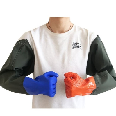 Cao su da lao động cao su mềm găng tay bảo hộ lao động xử lý tay áo đàn hồi chống mài mòn bảo vệ mở rộng công việc rửa tay