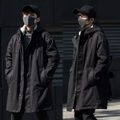 Xu hướng mới cộng với áo khoác cotton nhung dày nam mùa đông áo gió dài Áo khoác cotton Hàn Quốc sinh viên giản dị