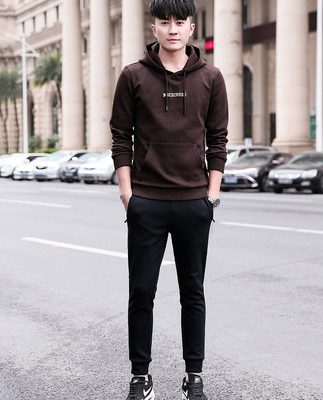 Áo len nam trùm đầu mùa thu đông mẫu 2019 xu hướng mới thu đông thu đông thể thao phù hợp với bé trai cộng với nhung dày