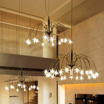 Sáng tạo lưới đỏ phong cách Bắc Âu sao đèn chùm phòng ngủ thiết kế hiện đại tối giản quán bar nhà hàng phòng ăn chiếu sáng