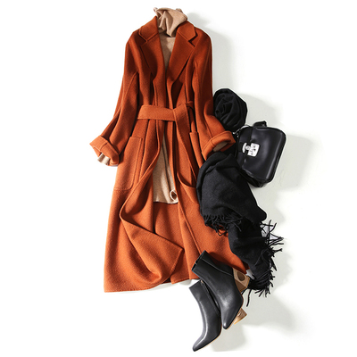 Rongmei [DY0813522] mùa thu và mùa đông mới gợn sóng đầy đủ áo khoác cashmere