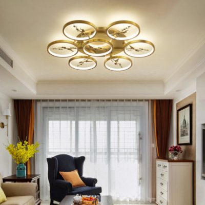 Hạnh phúc mới hiện đại Trung Quốc đèn trần văn học trang trí phòng khách đèn tròn cổ kính thanh lịch để nghiên cứu đèn phòng ngủ