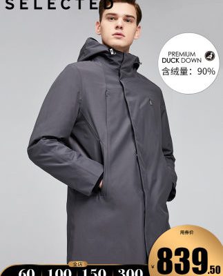 CHỌN Slade nam mới trùm đầu giữa dài đơn giản áo khoác xuống áo khoác S | 419412561