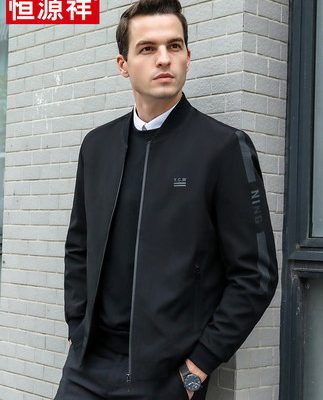 Hengyuanxiang cộng với áo khoác cotton nam trung niên kinh doanh bóng chày cổ áo trung niên mùa thu và mùa đông dày áo khoác nam