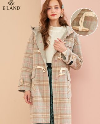 ELAND2019 mùa thu và mùa đông mới áo khoác len nữ kiểu Anh EEJW94TH2M