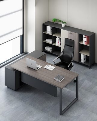 Đơn giản và hiện đại 1,8 m 2m ông chủ bàn giám sát văn phòng bàn phong cách khí quyển nguyên bản kết hợp màu gỗ sồi