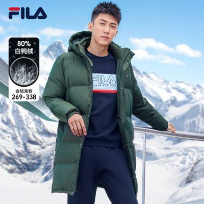 FILA Feile down jacket nam 2019 mùa đông mới Huang Jingyu với áo khoác thể thao dài ấm áp tương tự