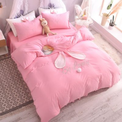 Công chúa phong cách bộ đồ giường đặt ba hoặc bốn phim hoạt hình dễ thương cô gái trái tim tấm ga trải giường