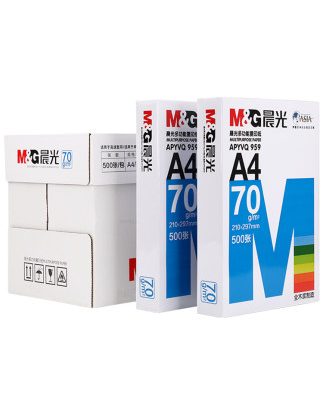 Giấy in Chenguang A4 giấy sao chép 70g 80g bột gỗ nguyên chất gói 500 tờ a4 máy in giấy trắng FCL năm gói 2500 tờ một hộp 5 gói bán buôn vật tư văn phòng