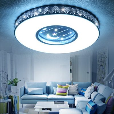 Trẻ em phòng đèn phòng ngủ đơn giản hiện đại cậu bé cô gái hoạt hình sáng tạo phòng đèn sao đèn trần