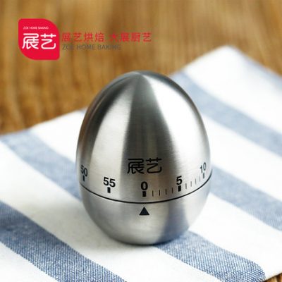 Đồng hồ bấm giờ bếp bằng thép không gỉ hình trứng cơ học cố định nhắc nhở đồng hồ đếm ngược đồng hồ báo thức đồng hồ công cụ nướng