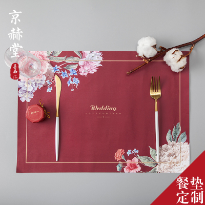 Rượu vang đỏ ngoài trời placemat tiệc cưới bàn mat cách nhiệt mat đồ cưới có thể được tùy chỉnh A-84