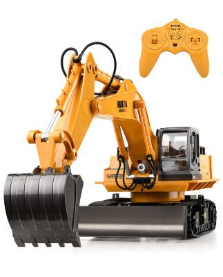 [Hợp kim lớn] máy xúc điều khiển từ xa sạc kỹ thuật xe không dây trẻ em máy xúc đồ chơi xe con trai