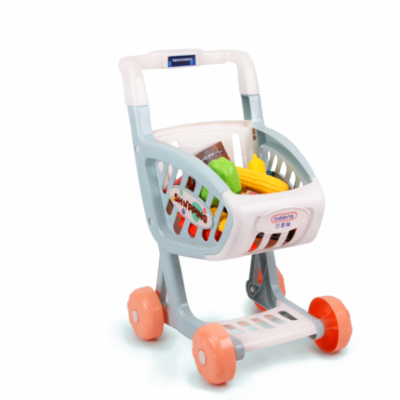 Beienshi trẻ em trai gái mua sắm đồ chơi xe đẩy chơi nhà bếp bé đặt siêu thị xe đẩy 3-6 tuổi