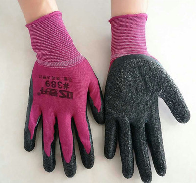 Găng tay cao su treo 389 chịu được găng tay bảo hộ lao động Găng tay bảo hộ lao động 24 đôi