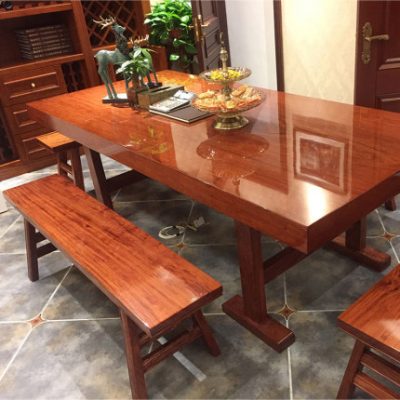 Bahua Okan tấm gỗ rắn bàn trà log ông chủ bàn họp bàn mới Trung Quốc đồ gỗ hồng mộc