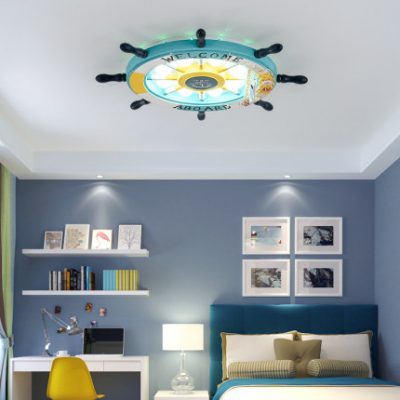 Thế giới vương miện trẻ em đèn phòng ngủ đèn trần cá tính sáng tạo phòng bé trai cô gái công chúa đèn trang trí