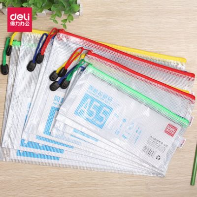 5 Gói Đồ dùng văn phòng hiệu quả Túi dây kéo Túi A5 / B5 / A4 Tài liệu Văn phòng phẩm Sinh viên Túi Văn phòng phẩm Túi kéo khóa bền Bộ lưu trữ Clip Đặt trong suốt Túi nhựa không thấm nước Học phí