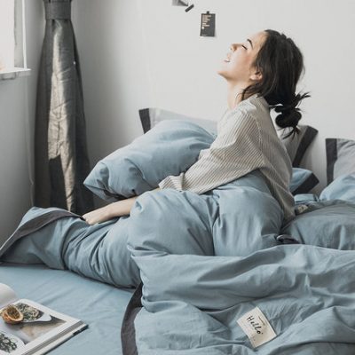 Yalai Beimen cotton bốn mảnh có thể giặt bông ba mảnh cotton 1,8m khăn trải giường khăn trải giường mùa hè