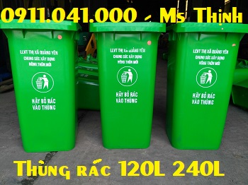 Cung cấp thùng rác 120lit 240lit giá sỉ, thùng rác công cộng tại đồng tháp lh 0911.041.000