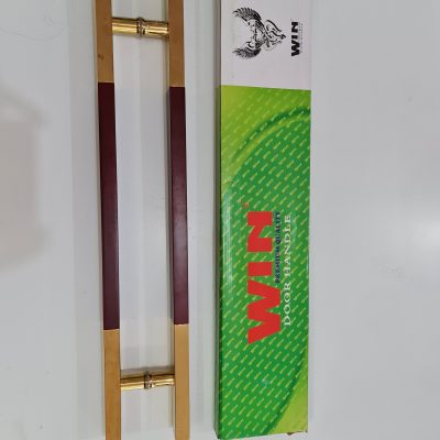 Tay Nắm Cửa Vuông Vàng Gỗ Đỏ 800mm (WIN)
