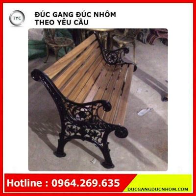 Ghế gang công viên mẫu 12 dài 1m8