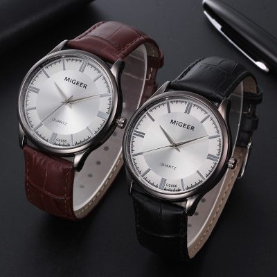 MIGEER Geneva-phong cách mới đồng hồ nam thắt lưng thép đai lưới đồng hồ thạch anh