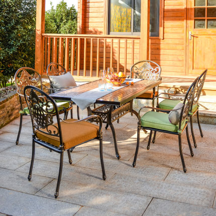 Bàn ghế ngoài trời sân vườn ghế thư giãn bàn ghế nhôm đúc bàn ghế sân vườn ngoài trời ban công bàn ghế ba mảnh kết hợp (4)