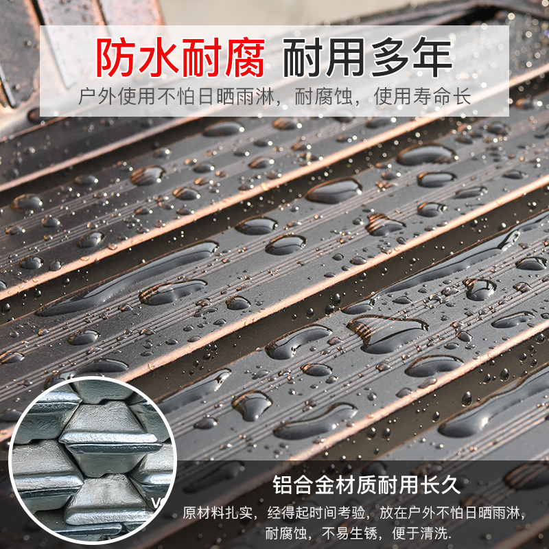 Bàn ghế ngoài trời sân vườn thư giãn ban công nhôm đúc sắt rèn ngoài trời ngoài trời biệt thự Châu Âu ghế tựa lưng nhôm (3)