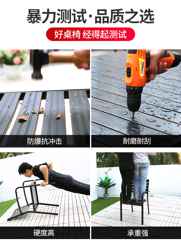 Bộ bàn ghế ngoài trời sân vườn toàn nhôm ngoài trời biệt thự nghỉ dưỡng ngoài trời phong cách Châu Âu hợp kim nhôm đúc bàn ghế dài kết hợp nhôm đúc (5)