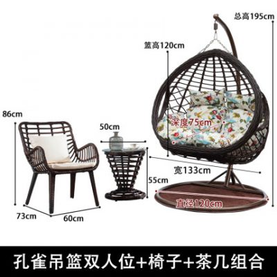 Ghế treo Ghế Wicker Ban công Giỏ Treo Trong nhà Xích đu Chim Yến Ghế Chlorophytum Ghế Võng Lưới Ghế nôi Vườn Mẫu 6